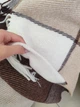 Плед Vladi Wool Cube шерстяной в клетку 170x210 см коричневый - изображение 2