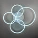 Сучасний світильник LED на 4 кільця у білому корпусі | Line F | Арт. A 55021/4 WT - зображення 3