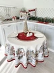Новогодняя скатерть гобеленовая с микрофиброй «Happy holіdays» (без люрекса) Ø137 (benask-137D) - изображение 5