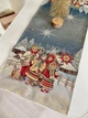 Ранер (доріжка) гобеленовий новорічний "Колядники" (золотий люрекс), 37x100 - зображення 1