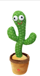 Говорящий танцующий кактус с подсветкой Dancing Cactus TikTok 32 см на аккумуляторе, поющий, повторюшка - изображение 1