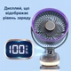 Портативный вентилятор настольный с прищепкой на аккумуляторе Серый - изображение 5