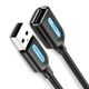 USB кабель-подовжувач USB на USB Vention Extension Cable (1.5м, 480 Мбіт/с, OTG, USB 2.0, 2A). Black - зображення 2