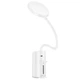 Настільна LED-лампа на акумуляторі з кліпсою HOCO HX10 Clip table lamp (200LMN, 5h, 1200mAh, 2W). White - зображення 6