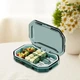 Влагозащитная пластиковая таблетница для лекарств на 6 отделений Pill Case органайзер - контейнер для витаминов и таблеток, 9.2х6.2х2.5 см, зеленая (100711780) - изображение 2