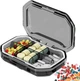 Влагозащитная пластиковая таблетница для лекарств на 6 отделений Pill Case органайзер - контейнер для витаминов и таблеток, 9.2х6.2х2.5 см, серая (100711015) - изображение 8