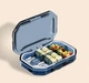 Влагозащитная пластиковая таблетница для лекарств на 6 отделений Pill Case органайзер - контейнер для витаминов и таблеток, 9.2х6.2х2.5 см, синяя (100712039) - изображение 4