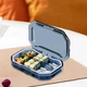 Влагозащитная пластиковая таблетница для лекарств на 6 отделений Pill Case органайзер - контейнер для витаминов и таблеток, 9.2х6.2х2.5 см, синяя (100712039) - изображение 6