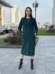 Демисезонное пальто с поясом Cat Orange 4456 Темно-зеленое 50 - изображение 2