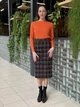 Юбка в клетку на пуговицах 6275с Cat Orange Сине-коричневая 52 - изображение 5