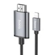 Кабель Hoco UA27 Lightning to HDMI, 1080P, 60Hz 2m, metal gray - зображення 1