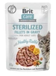 Корм вологий для стерилізованих котів Brit Care Cat Sterilized філе в соусі з кролик, пауч, 85 г (1111175084) - изображение 1