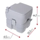 Биотуалет переносной туристический Camry CR 1035 портативный на 20 L с баком для воды 13 л Серый - изображение 9