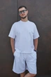 Мужской костюм шорты и футболка Kraya хлопок L-XL Белый - изображение 4