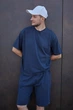 Мужской костюм шорты и футболка Kraya хлопок L-XL Графит - изображение 4
