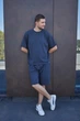 Мужской костюм шорты и футболка Kraya хлопок L-XL Графит - изображение 6