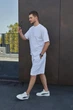 Мужской костюм шорты и футболка Kraya хлопок L-XL Белый - изображение 10