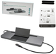 i-tec USB-C Metal Ergonomic 4K 3x Display Docking Station Power Delivery 85 W (C31FLATDOCKPDPRO) - obraz 4