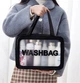 Водонепроницаемая розовая косметичка Washbag, органайзер для косметики 30*10*21 см - изображение 8
