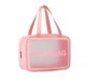 Водонепроницаемая розовая косметичка Washbag, органайзер для косметики 30*10*21 см - изображение 1