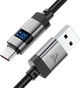 Кабель Acefast C15-04 USB-A to USB-C zinc alloy digital display braided charging data cable Black (6974316283737) - изображение 3
