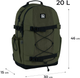 Рюкзак GoPack Education Teens 46x30x15 см 20 л Хакі (GO25-186L-3) - зображення 2