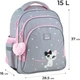 Рюкзак шкільний GoPack Education Meowtiful 37x28.5x16 см 15 л Сірий (GO25-2606S-1) - зображення 2