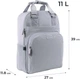 Рюкзак GoPack Education Teens 39x27x11.8 см 11 л Бежевый (GO25-179M-2) - изображение 2