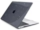 Захисний чохол-накладка Macbook Air 13.6 M2 M3 М4 М5 (A2681 / A3113 / А3240 / А3449) 2022-2026 р Чорно-Прозорий з блискітками - зображення 1