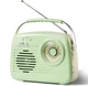Портативное радио в стиле ретро с аккумулятором, Bluetooth, AM/FM Light Green - изображение 1