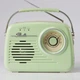 Портативное радио в стиле ретро с аккумулятором, Bluetooth, AM/FM Light Green - изображение 2