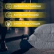 Набор евро ManMaker IDEIA одеяло 200х220 и 2 шт подушка 50х70 серый антиаллергенный, искусственный пух + маска для сна в коробке - изображение 4