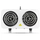 Двокомфоркова настільна електроплита спіральна RAF 8020B White 2000W - зображення 6