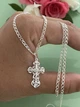 Комплект серебряный Крестик с цепочкой (женский или детский) 45см 3 грамм Аргентум - изображение 2