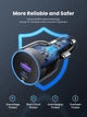Автомобільний зарядний пристрій UGREEN EC701 USB-C PD/USB-A 63W Fast Charger Gray (35023) - зображення 5