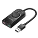 Звуковая карта UGREEN CM129 USB 2.0 External Stereo Sound Adapter Black (40964) - изображение 1