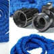 Шланг для полива Magic Hose, садовый шланг с распылителем растягивается при подключении к крану 45м синий - изображение 2