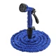 Шланг для полива Magic Hose, садовый шланг с распылителем растягивается при подключении к крану 45м синий - изображение 5