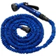 Шланг для полива Magic Hose, садовый шланг с распылителем растягивается при подключении к крану 45м синий - изображение 6