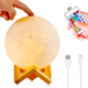 Нічник світильник від USB, 3D / Сенсорна лампа з пультом Magic LED Moon (L) - зображення 1
