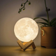 Нічник світильник від USB, 3D / Сенсорна лампа з пультом Magic LED Moon (L) - зображення 4