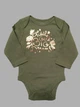Трикотажный боди с длинным рукавом для девочки Old Navy 68 см (3-6М) хаки - изображение 1