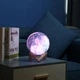 Настільний сенсорний світильник 3D місяць RGB підсвічування з пультом керування, нічник LED 1вт сенсорний - зображення 7