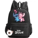 Рюкзак для 3-5 класса девочке в школу Стич Stitch черный детский с ушками и брелком подарок девочкам (AV324) lilo stitch lilo - изображение 1