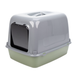 Закритий туалет для котів Ferplast Clear Cat 10 фісташково-сірий 47x36x35 см 72064099 - зображення 1