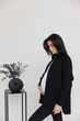 Сорочка вельветова для вагітних і годуючих мам Varna L-XL Lullababe розмір Чорний - зображення 7