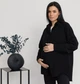 Сорочка вельветова для вагітних і годуючих мам Varna L-XL Lullababe розмір Чорний - зображення 1