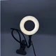 Кольцевая LED лампа-прищепка 9 см Professional Live Streem с гибким креплением 50см для телефона GKL-9-Black - изображение 9