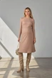 Платье для беременных и кормящих из теплого трикотажа в рубчик Annie XL Юла мама Карамель - изображение 8