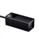 Зарядний мережевий пристрій Baseus PowerCombo Digital PowerStrip 40W 3AC+1U+2C 1.5m з функцією швидкої зарядки QC3.0+PD3.0 (PSLA010201) Black - зображення 1
